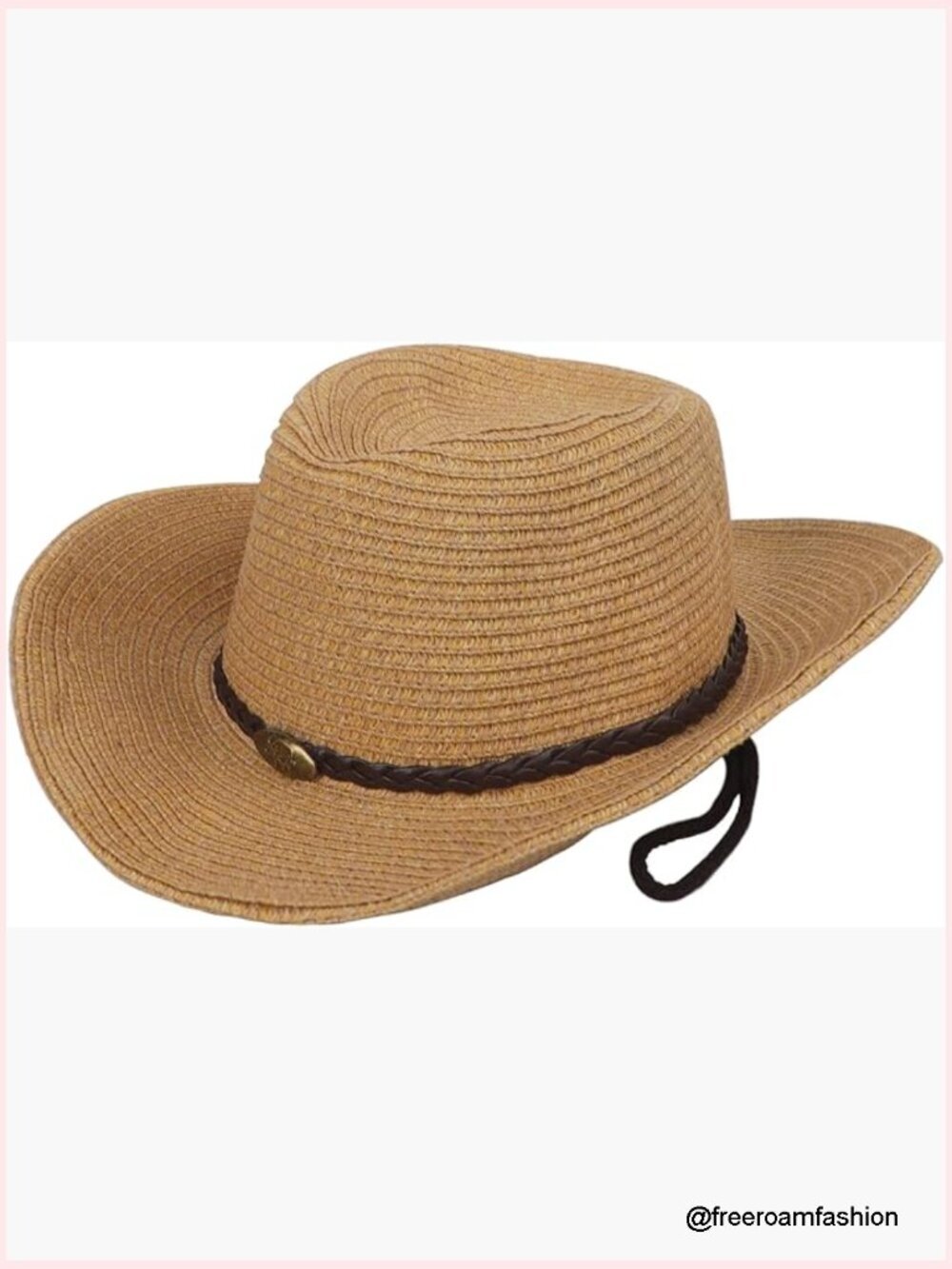 Western Cowboy Straw Hat Roll Up Fedora Sun Hat for Men Women